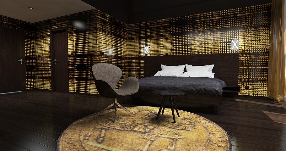 Hotelová izba Zlatý dukát - vizualizácia