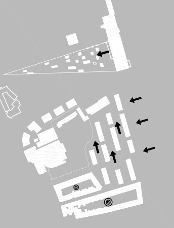 Predstaničný priestor - Schéma rozloženia objektov